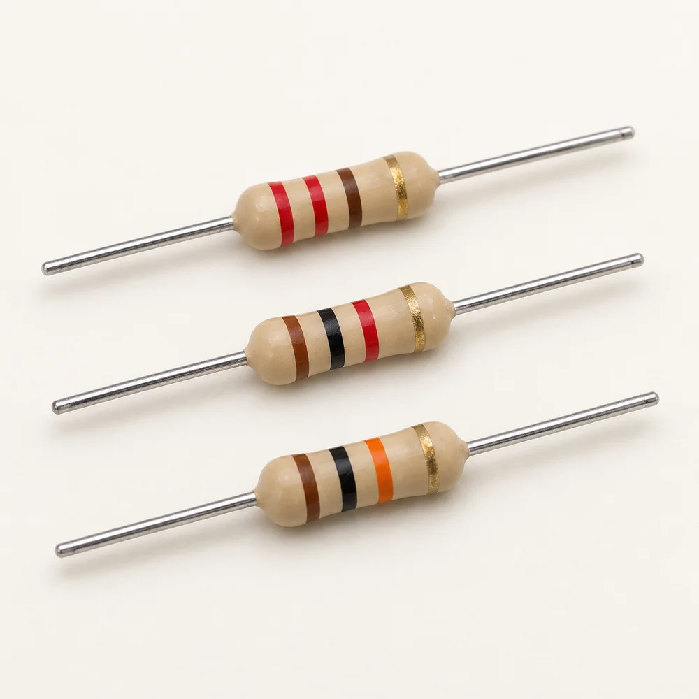 Otpornici — 220 Ω, 1 kΩ i 10 kΩ
